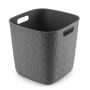 By Keter Softex Basket Cube 15L Dark Grey