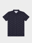 Target All Over Print Polo - Black - Black XXL