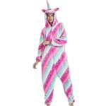 Adults Pink And Blue Starry Unicorn Onesie - XL