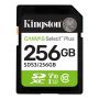 Kingston 256GB Sdxc Canvas Select Plus GEN3 150MB/S C10 Uhs-i U1 V10