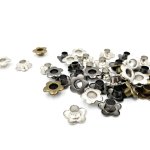 20PCS PACK Diameter Length 0.19 INCH 5MM Hole Flower Metal Eyelets Leathercraft Diy Scrapbooking Shoes Boots Belt Cap Bag Tags C