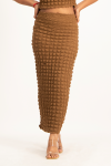 Thalia Midi Skirt - Toffee - S Toffee