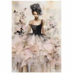 Tear Resistant Deco Print Vintage Ballet
