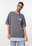 Oversized Printed T-Shirt - Grey The Rolling Stones