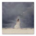 In The Eye Of The Storm Art Print - 30 X 30CM Framed Canvas With Natural Wood Frame