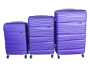 Abs 3-PIECE Luggage Set - Purple Lightweight Hardshell And Spinner Wheels