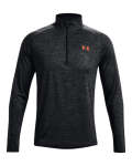 Men's Ua Tech Zip Long Sleeve - Black-blaze Orange XL