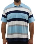 Mens Stripe Golfer - 10XL Nvy blue