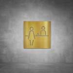 Reception Sign D05 - Brushed Brass