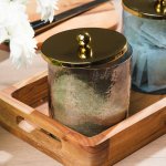 Glass Canister Grey Lustre