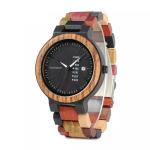 Mens Rainbow Wooden Watch P14-1