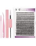 Lash Extension Kit Diy 8-16MM Lash Clusters Eyelash 200 Piece With Tweezers Create Salon-worthy Lashes At Home Individual Lashes