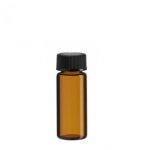 5ML Amber Glass Vial With Screw Cap - Black 13 415