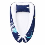 Navy Space White Inside Baby Nest Pod Newborn Lounger