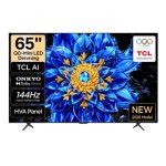 Tcl 65 Inch P8L Premium Qd-mini LED Google Tv 4K 144HZ Smart Tv 65P8L Black