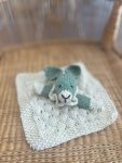 Knitted Cuddle Cloth Duckegg