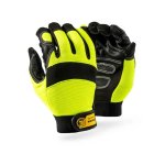 Mach Mining Impact Glove Dura Grip Mach 5 Black Meta Palm Yellow