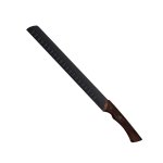 Churrasco Slicing Knife With Darkened Stainless Steel Blade And 12" Wooden Handle