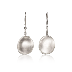 Oval Disc With Crystal Detail - Solid 9KT White Gold