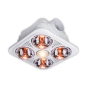 Wacom Waco White Halogen 4 Bulb Mounted Bathroom Heater