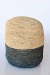 Black & Natural Pouffe 53X42CM