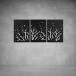 Bubble & Branch Wall Art - 2000 X 1000 X 20 Matt Gold Outdoor