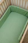 Washed Fern Cotton Cot Bumper - Cover & Inner