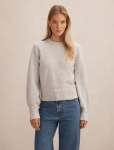 Ellie Cuff Detail Sweater - XL Soft Grey