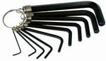 Tork Craft 10PC Hex Allen Key Set On Key Ring