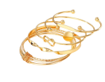 5 Piece Bohemian Style Women's Metal Bangle