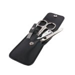 Manicure Set Faux Leather Premium Set Black 56777 P N 4 Piece