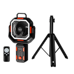 Aimax Multi-functional Portable Camping Fan With LED Light And Adjustable Tripod.