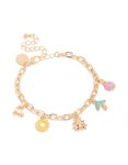 Goldair Gold Bug & Mushroom Charm Bracelet
