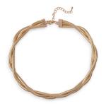 Goldair Gold Braided Choker Necklace