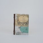Old Map N book Leather Spine 17.5X12.5