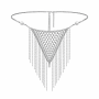 Handmade Chain Thong- Open Crotch Body Chain With Tassel