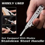 Ultra-light Stainless Steel Folding Scalpel Handle - Keychain Edc Pocket Knife Blade Not Included Easy Diy Replacement