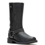 Men’s Hustin Black Motorcycle Harness Boots