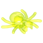 Parts Spider With Round Abdomen And Clip 30238 - Trans-neon Green
