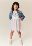 Tulle-skirt Jersey Dress - White