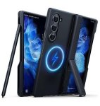Samsung Galaxy Z Fold 6 Premium Magsafe Armor Case With Pen Holder & Kickstand Black