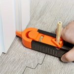 1PC Adjustable Profile Scribing Ruler Woodworking Measurement Tool With Lock Function For Accurate Contour And Radian Irregulari