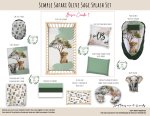 Cot Duvet Bedding Safari Simple Safari Olive Sage Splash Set