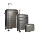 Cellini Microlite 3 Piece Travel Set Charcoal - Ys Travel Bags