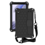Protective Case With Strap For Samsung Galaxy Tab A7 Lite 8.7 2021 T220/T225 Honeycomb Design Eva + PC Four Corner Shockproof Black+black