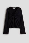 Tie-detail Cardigan - Black