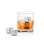 "ice" Cubes & Storage Bag: Reusable Stainless-steel Cubes To Keep Drinks Cool X4