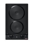 UDH02B Domino Hob 2 Plate Black