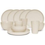 Wheat Straw Dinnerware Set Durable Outdoor Picnic TABLEWARE-18 PC - Beige