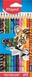 MAPEX Maped Animal Triangular Colour Pencils 12'S